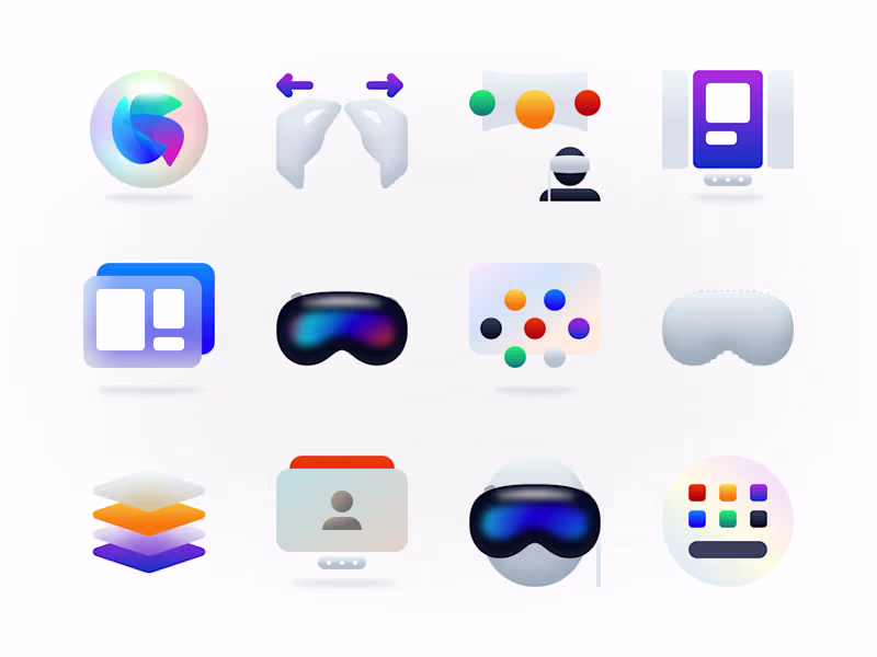 Cover image for Vision Pro Inspired Icon Set Design