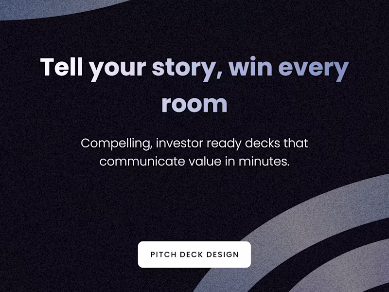 Cover image for Pitch Deck Design