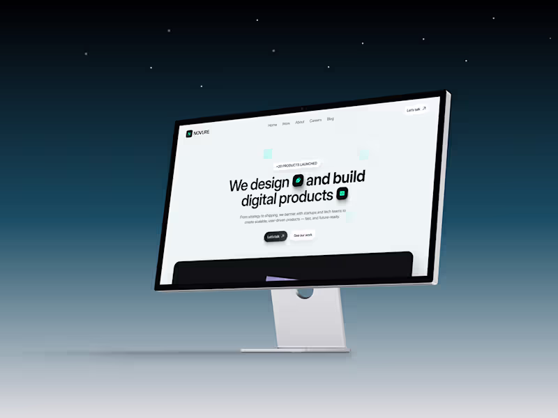 Cover image for Novure – Modern Digital Agency Website