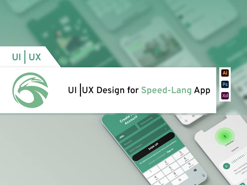 Cover image for UI | UX APP DESIGN FOR SPEED-LANG on Behance