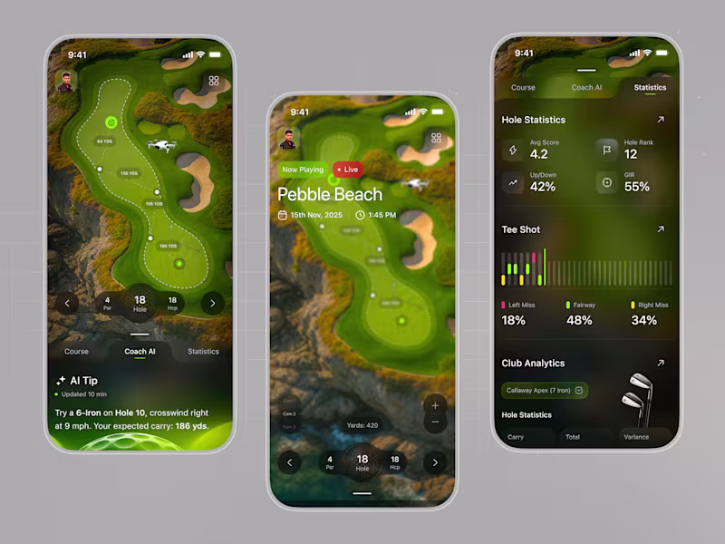 Cover image for Golfy: Smart Golf Assistant App Development