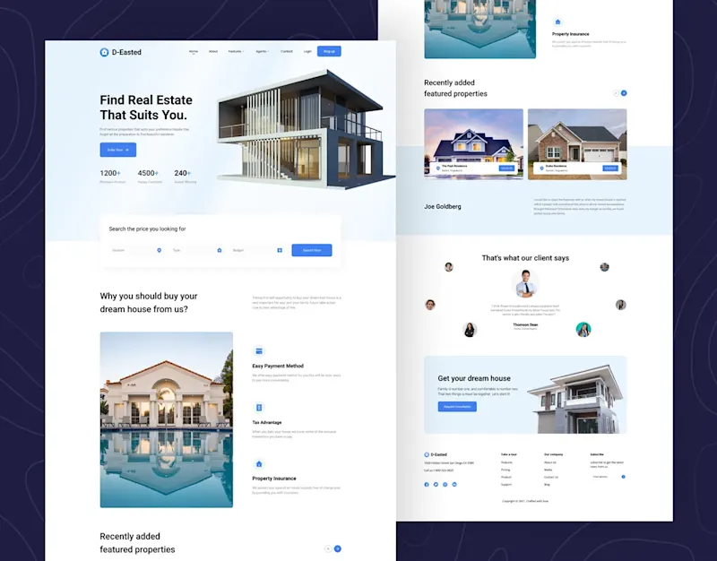 Cover image for Real Estate - Landing Page