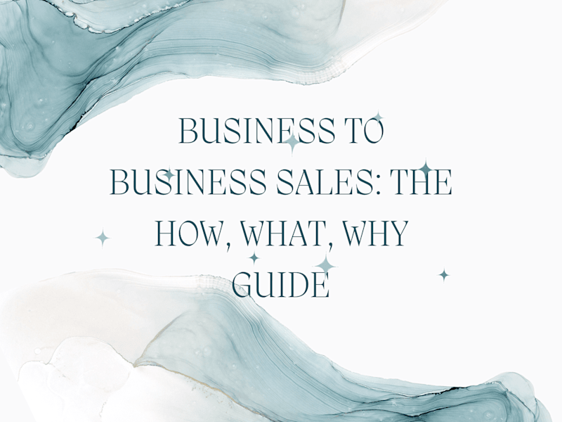 Cover image for Business to Business Sales: The How, What, Why Guide