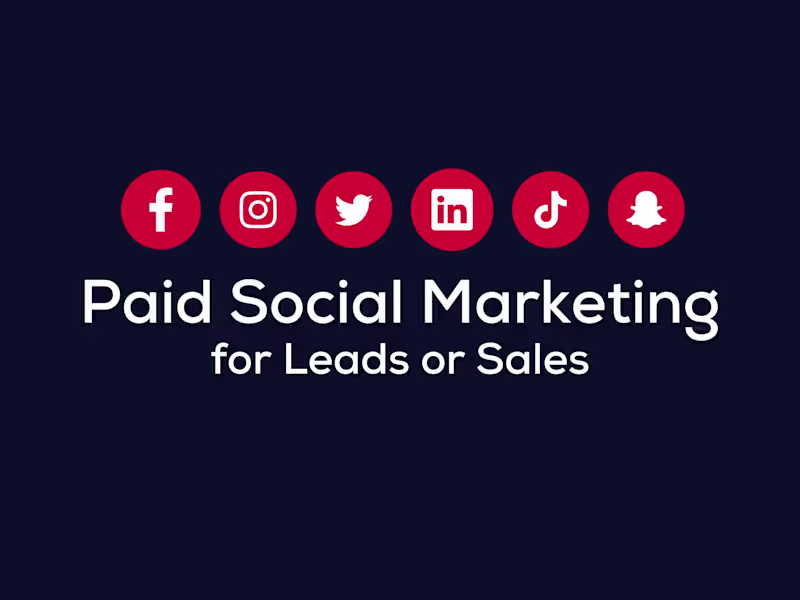 Cover image for Paid Social Marketing for Leads or Sales