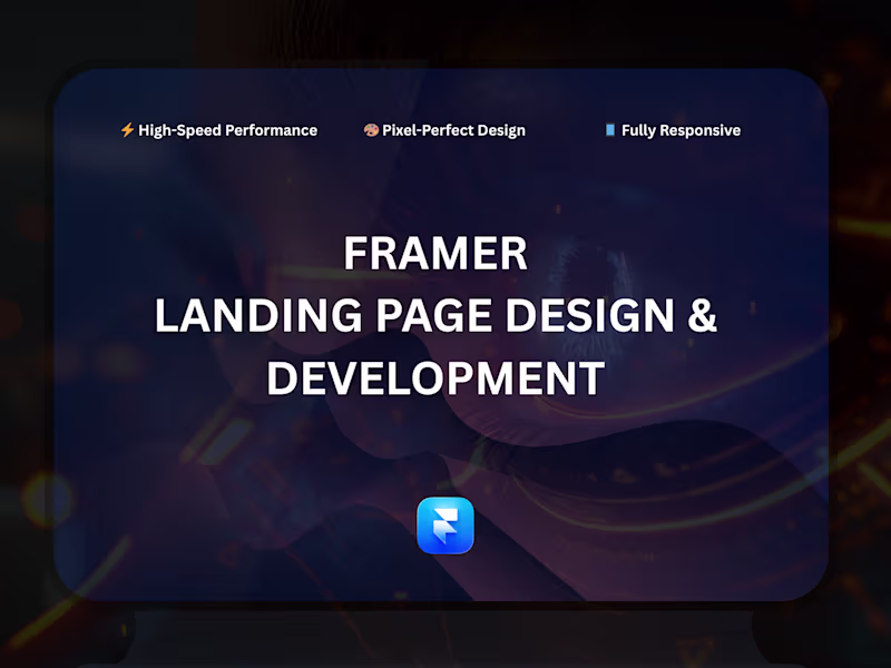 Cover image for Framer - Landing Page design & Development