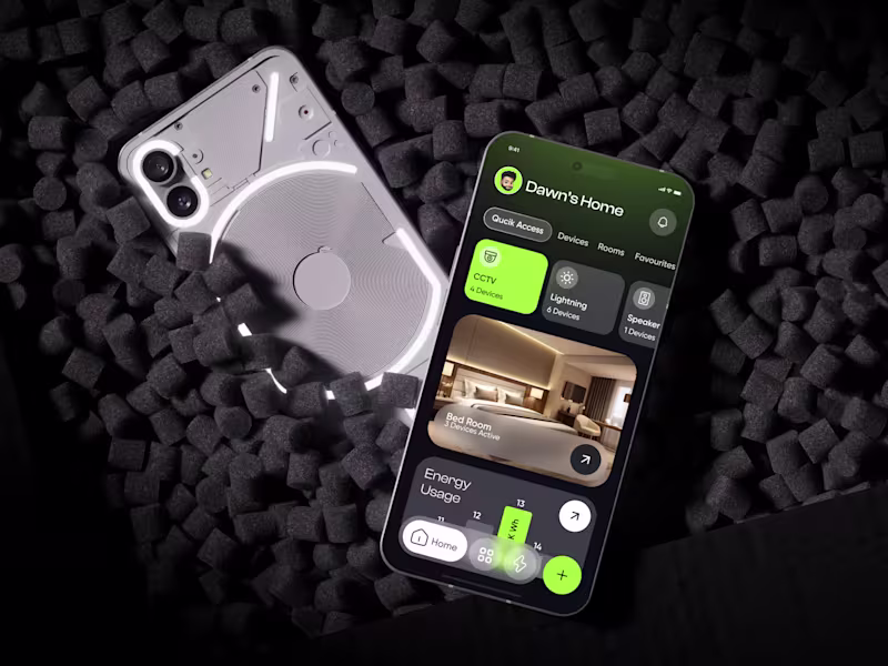 Cover image for Home Automation iOS App – Clean, Dark Mode UI