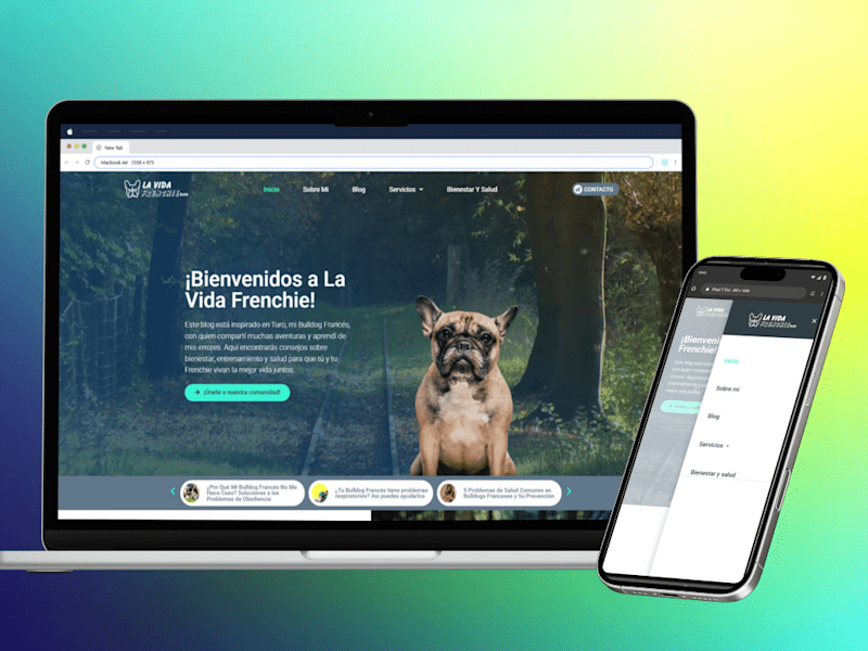 Cover image for Sitio Web para Comunidad Canina: La Vida Frenchie
