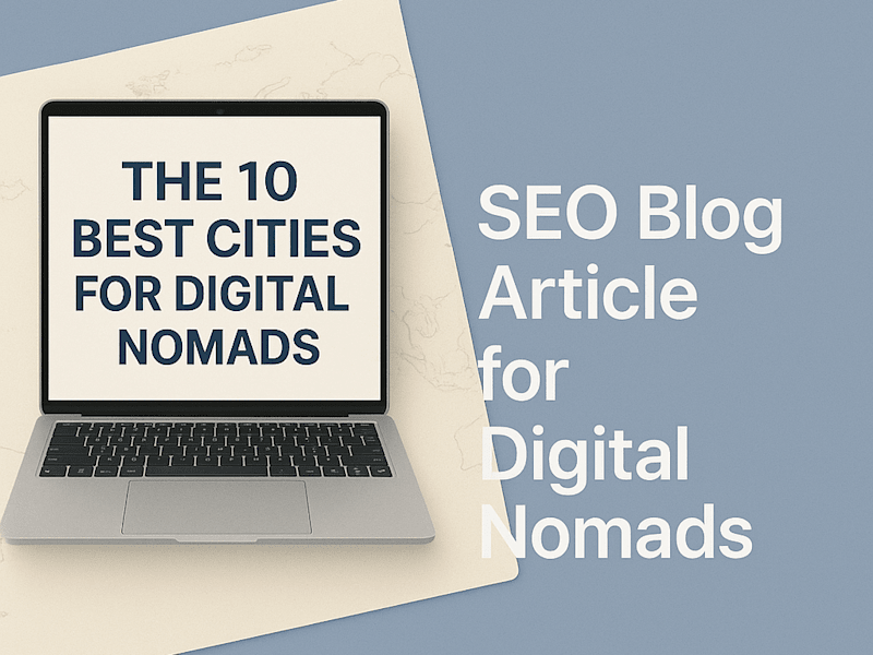 Cover image for SEO-optimized blog article about digital nomads