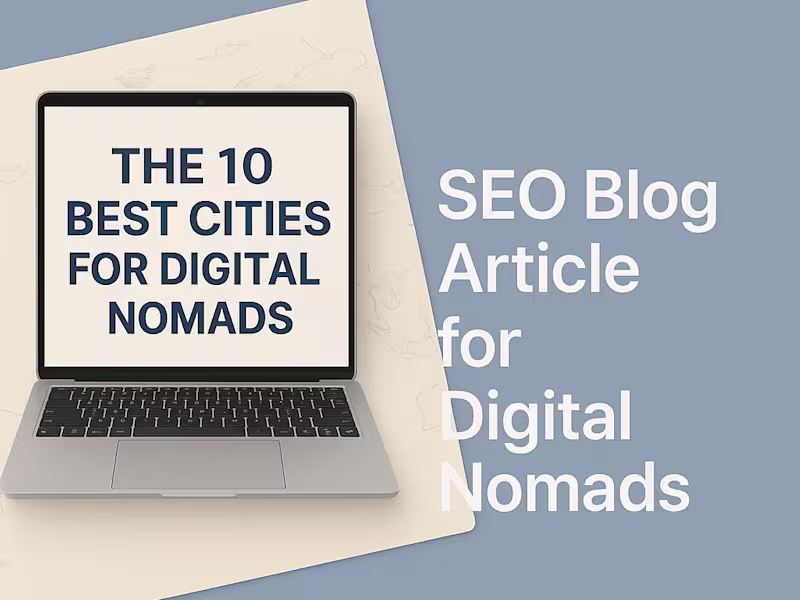 Cover image for SEO-optimized blog article about digital nomads