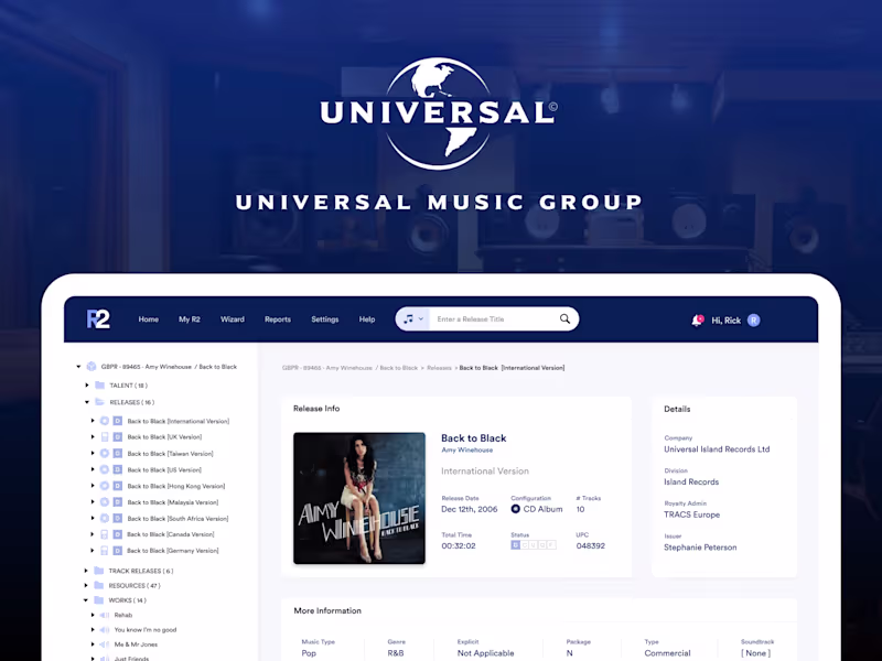 Cover image for Universal Music Internal Tool Revamp