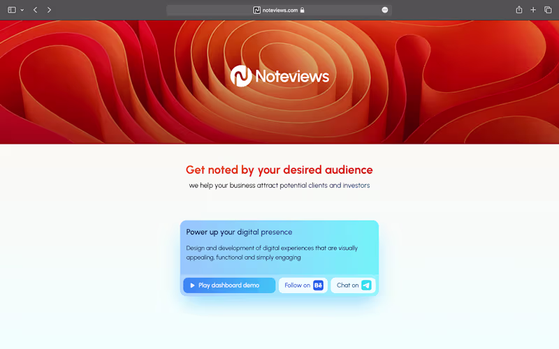 Cover image for Branding, Website Design and Development for noteviews.com