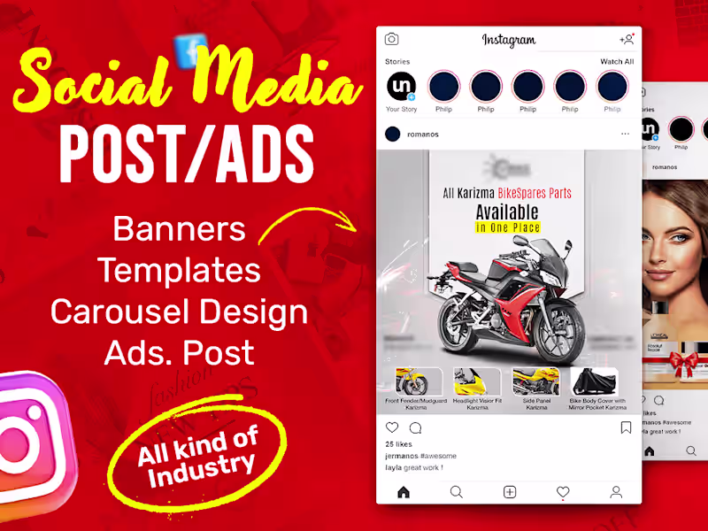 Cover image for Social Media Posts for all platforms