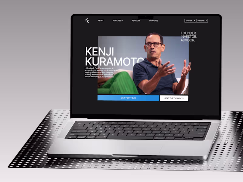 Cover image for Kenji Kuramoto Personal Website Framer Development