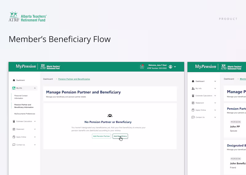 Cover image for ATRF MyPension Portal Beneficiary Module
