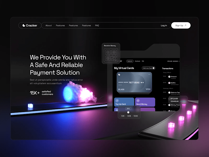 Cover image for Cracker – Cyber Security SaaS Website (Design & Development)