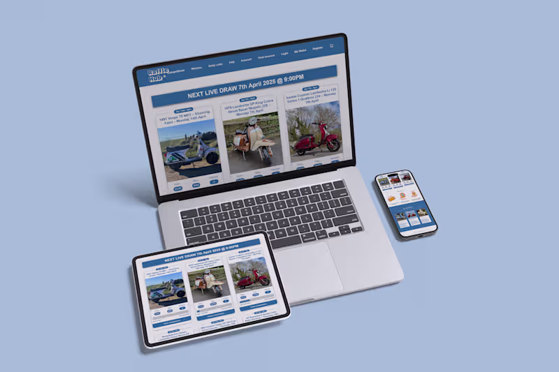 Cover image for Created this raffle website for a client the result is excel...