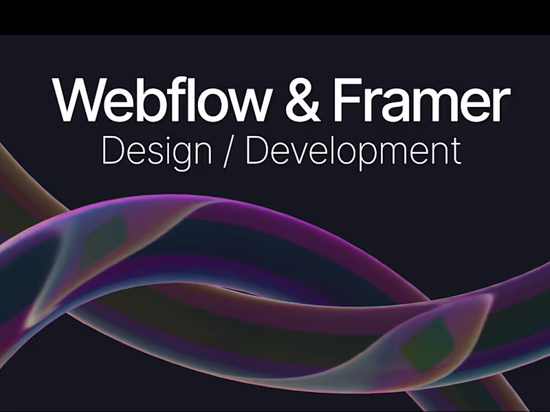 Cover image for Professional Webflow / Framer Website Design & Development
