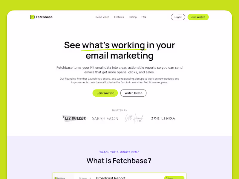 Cover image for Fetchbase - Email Analytics Platform for Kit Creators