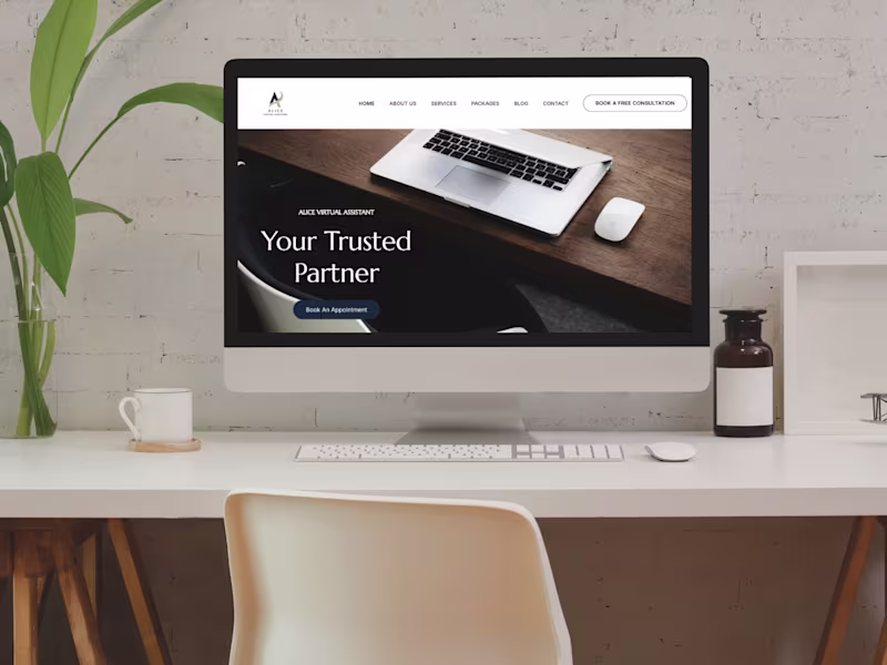 Cover image for Website Design for Alice Virtual Assistant