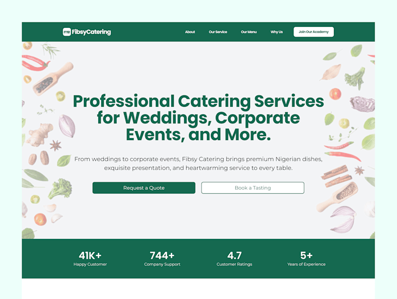 Cover image for Website Design & Development for Fibsy Catering Services