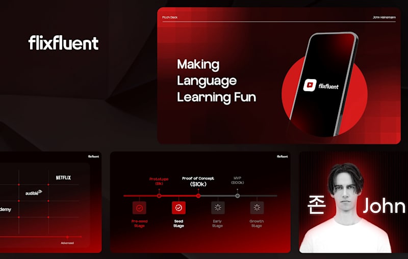 Cover image for Pitch Deck design for Language Learning App
