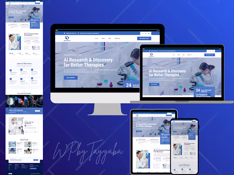 Cover image for AI-Powered Biotechnology & Research Website Design