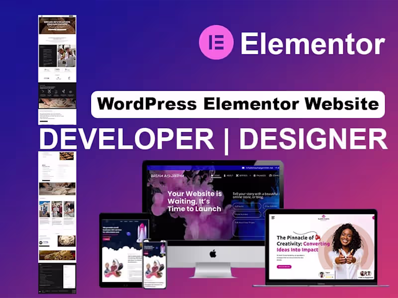 Cover image for You will get Elementor WordPress Website Development
