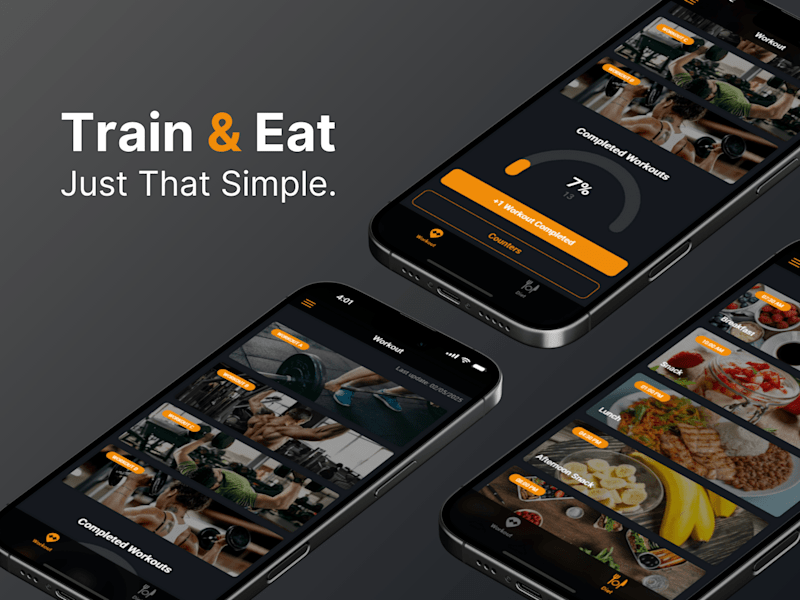 Cover image for Train & Eat: Simplifying Fitness Management in One App