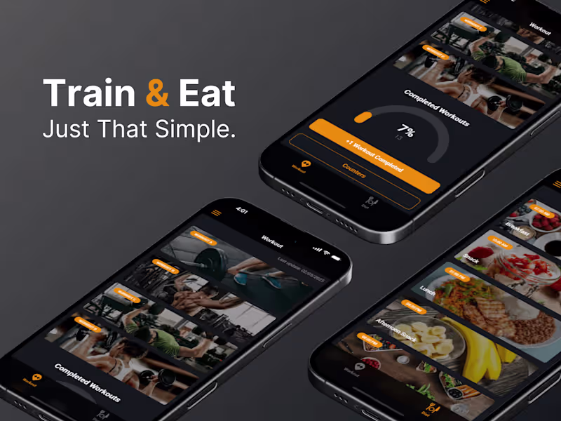Cover image for Train & Eat: Simplifying Fitness Management in One App