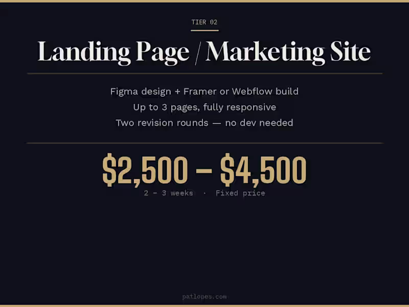 Cover image for Landing Page or Marketing Site Design + Build