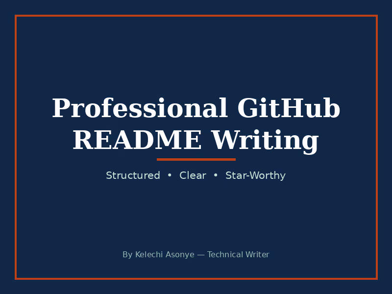 Cover image for Professional GitHub README Writing