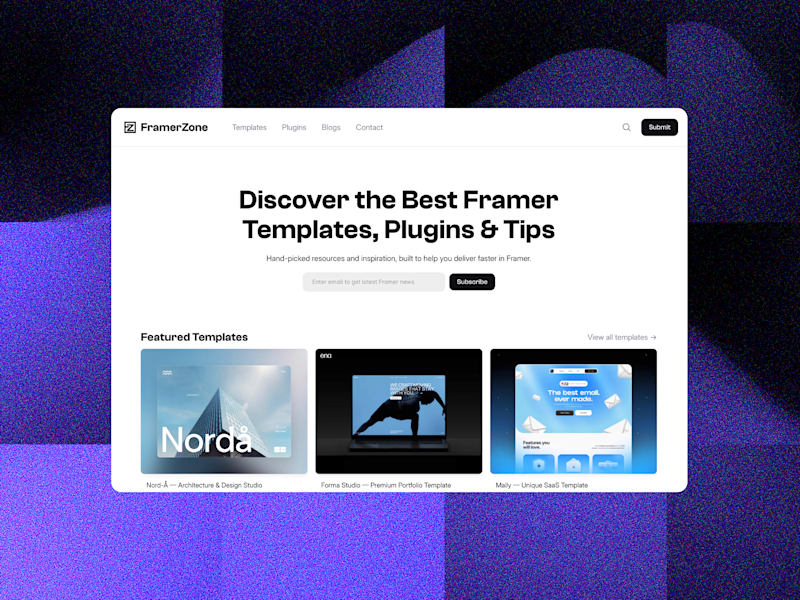 Cover image for Framer.zone — Directory Website Development