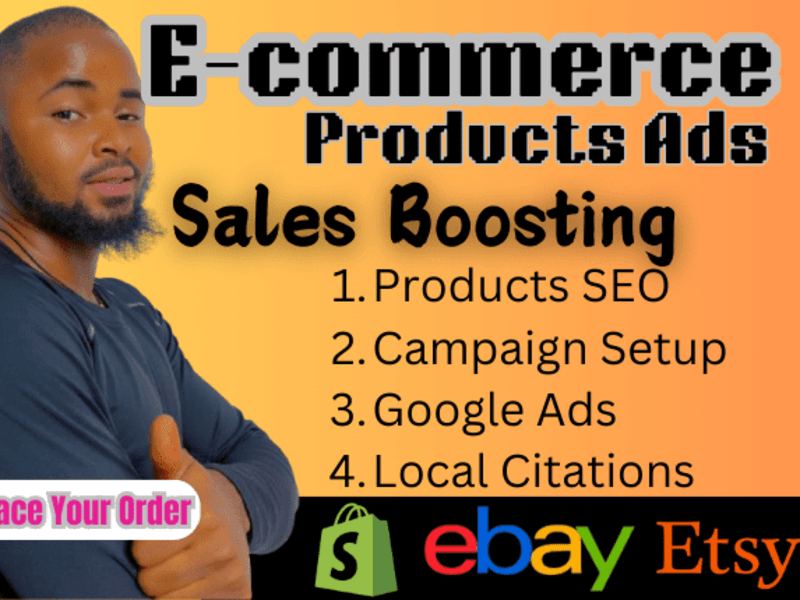 Cover image for shopify etsy products store marketing promotion ads traffic sale