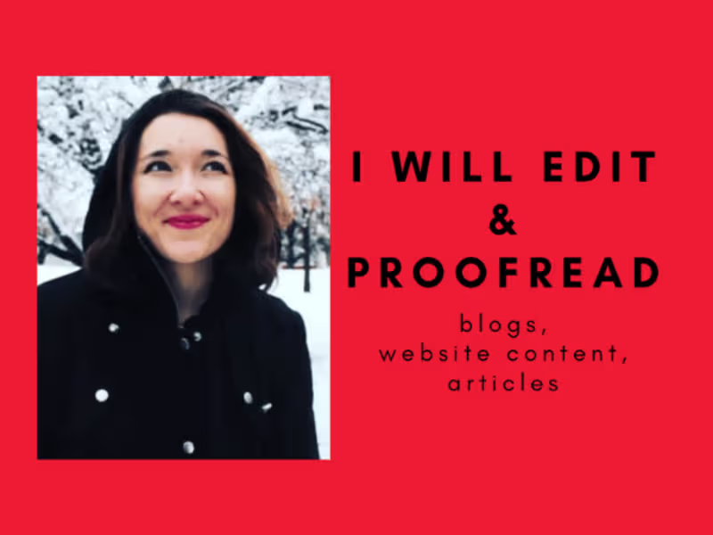 Cover image for Content Editing--From blogs to ebooks, I've got you covered! 