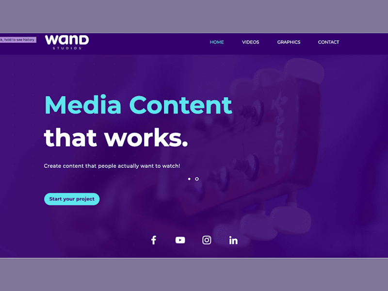 Cover image for Website development for Wand Studios