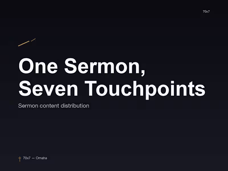 Cover image for One Sermon, Seven Touchpoints