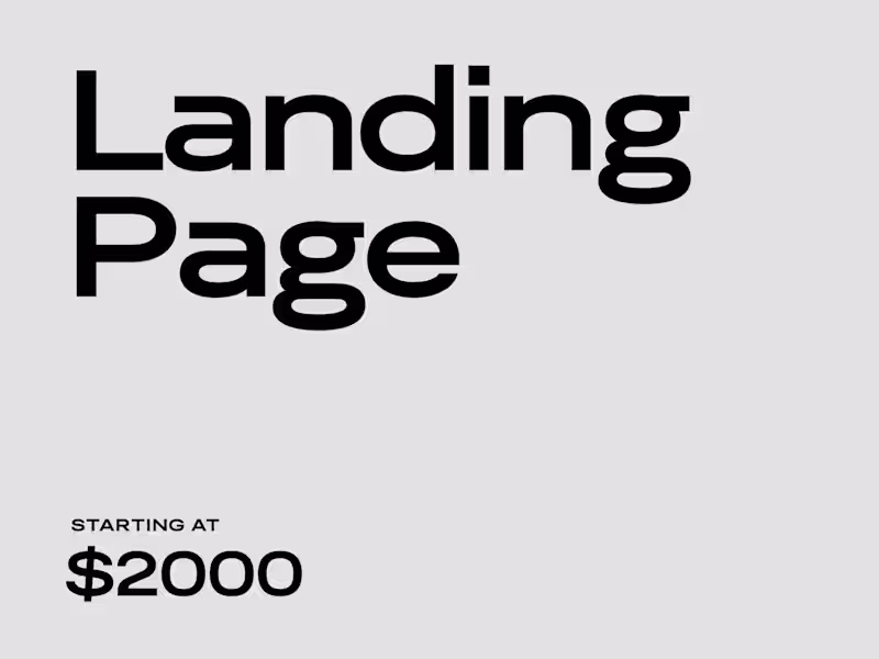 Cover image for Unique Landing Page (from experience designer)
