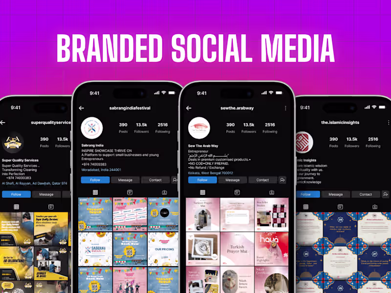 Cover image for Social Media Designs (Instagram, Facebook, LinkedIN)