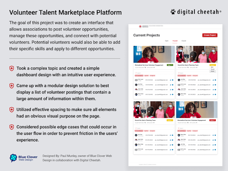 Cover image for Volunteer Talent Marketplace Platform - Figma