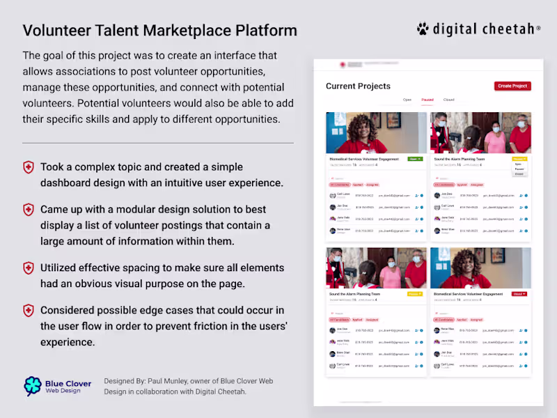 Cover image for Volunteer Talent Marketplace Platform - Figma