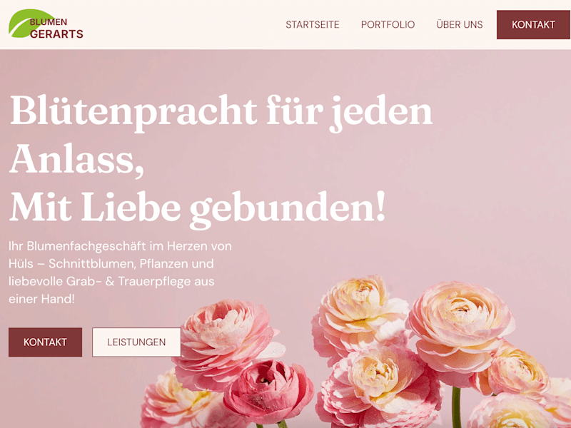 Cover image for Blumen Gerarts – Ihr Blumengeschäft in Hüls, Krefeld | Hochzeit…