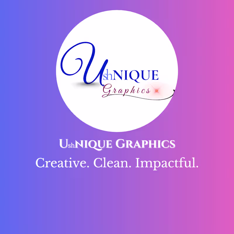 Cover image for UshNIQUE Graphics Brand Logo Design