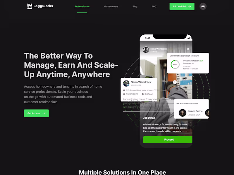 Cover image for UI/UX Design for Loggwork