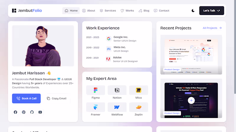 Cover image for Portfolio Website for Jembut Harisson