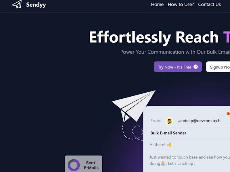 Cover image for Sendyy- Bulk E-mail Sender