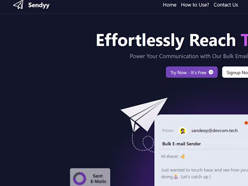 Cover image for Sendyy- Bulk E-mail Sender