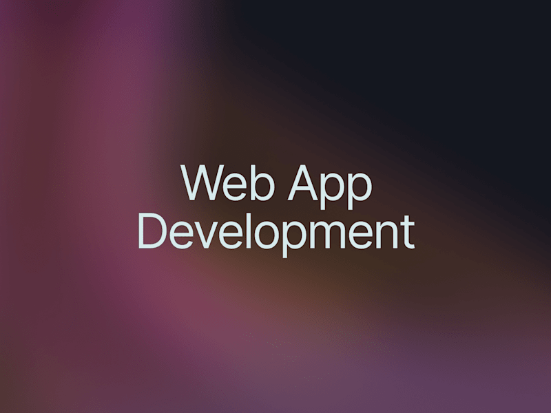 Cover image for Web application - Design and Develoment