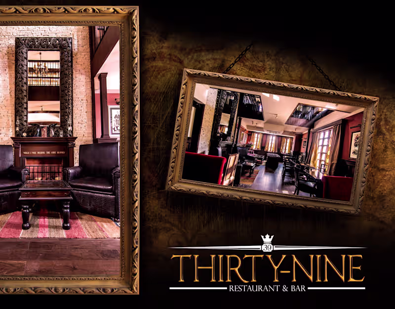 Cover image for Thirty-Nine - Restaurant Branding + Menu Design