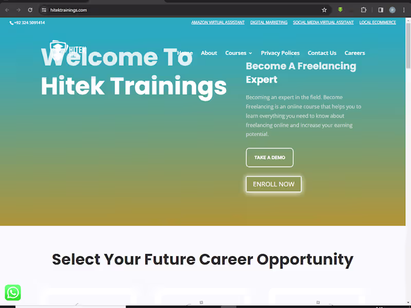 Cover image for Hitek Trainings Website