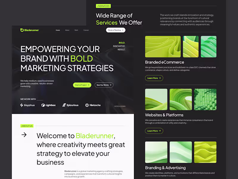 Cover image for Bladerunner - Marketing Agency Landing Page